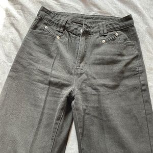 black jeans flared (wide leg)